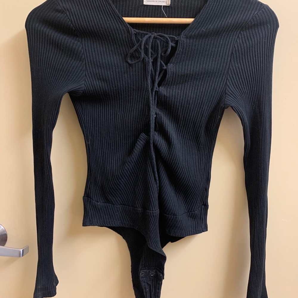Black Long Sleeve Bodysuit